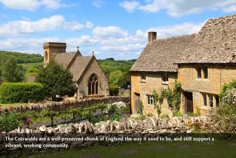 Walking by iconic Cotswolds villages in a walking adventure in UK