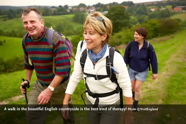 A family going on a outdoors tour to the English countryside