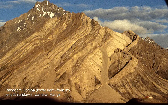 A mountain with a lot of sand on it.