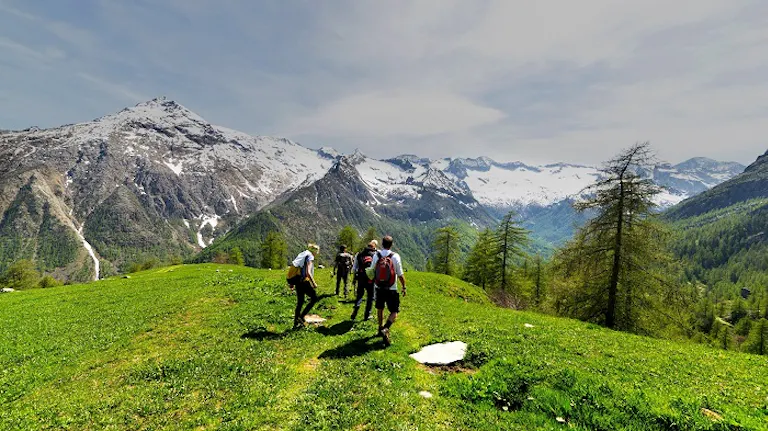 Alps Du Mont Blanc hiking on a group adventure