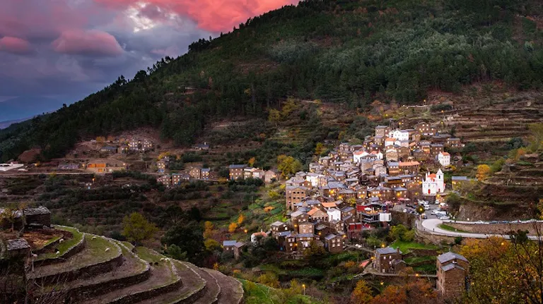 Portugal villages in the sunset
