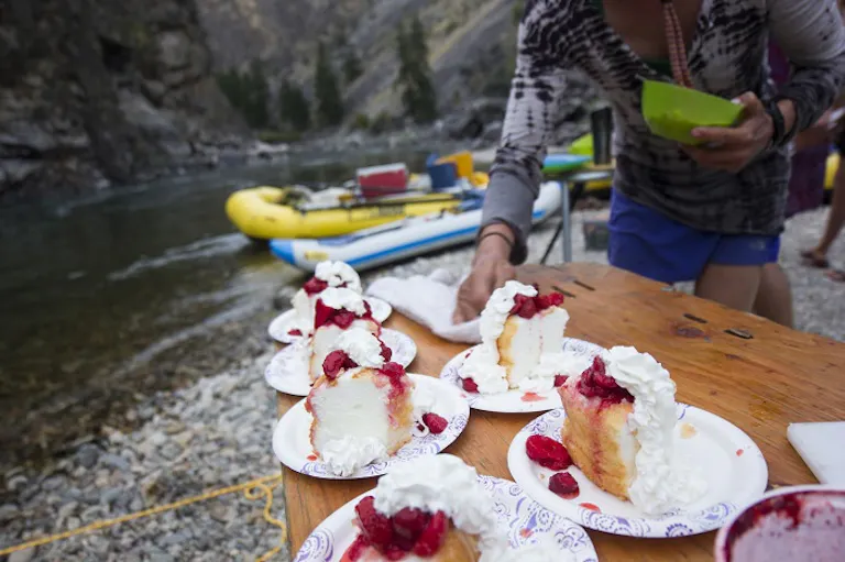 eating river food in Idaho