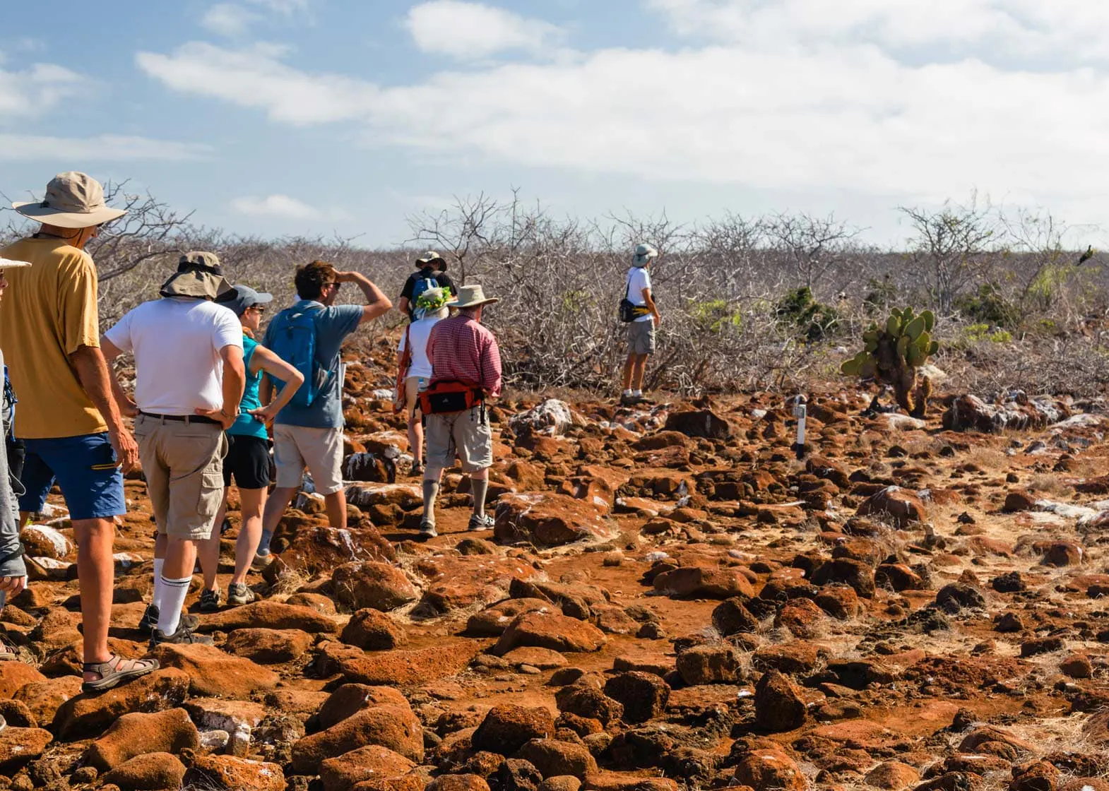 A group of people Explore Galapagos Islands.