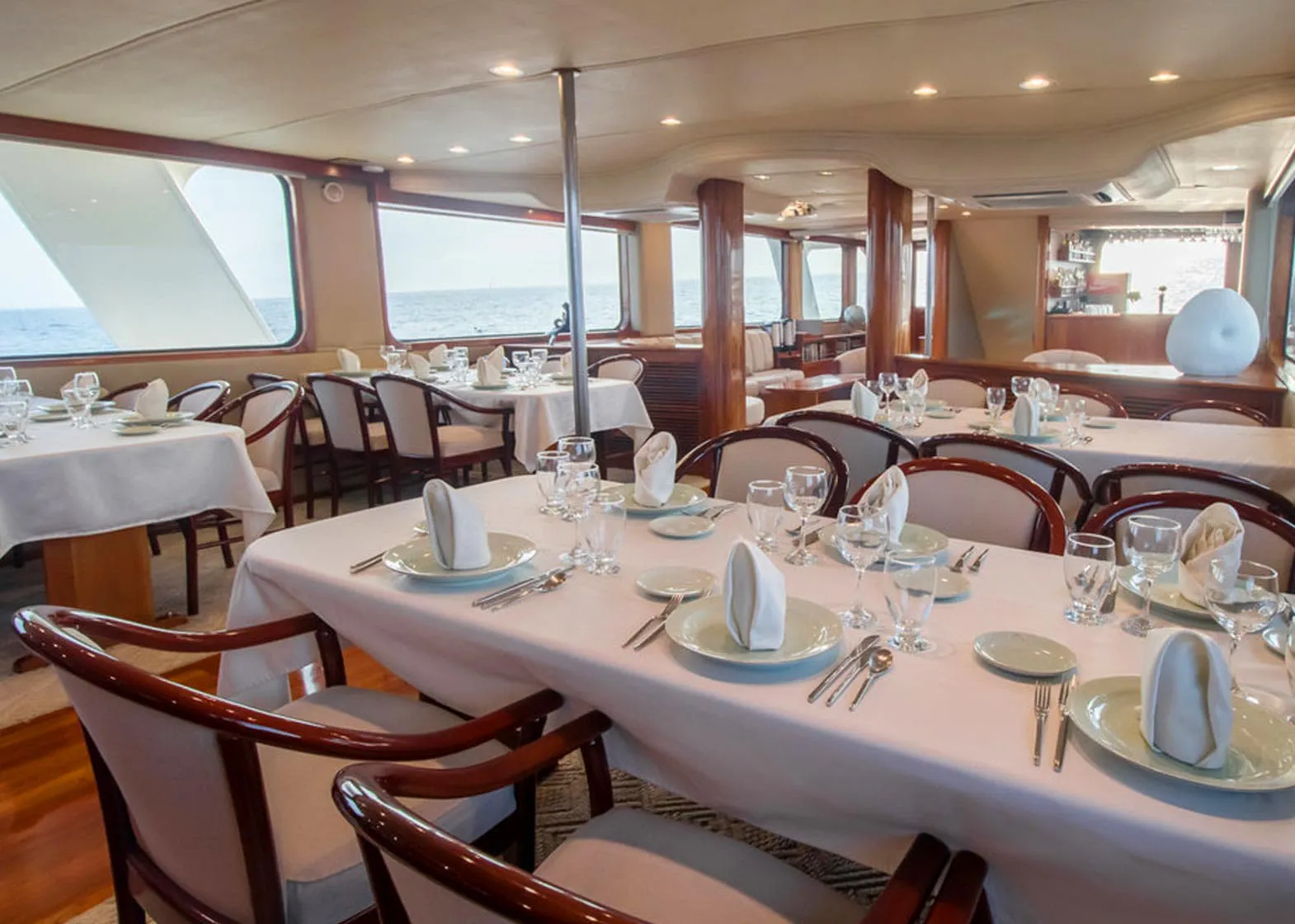 Integrity Adventure Tours offers a boat dining experience with an ocean view.