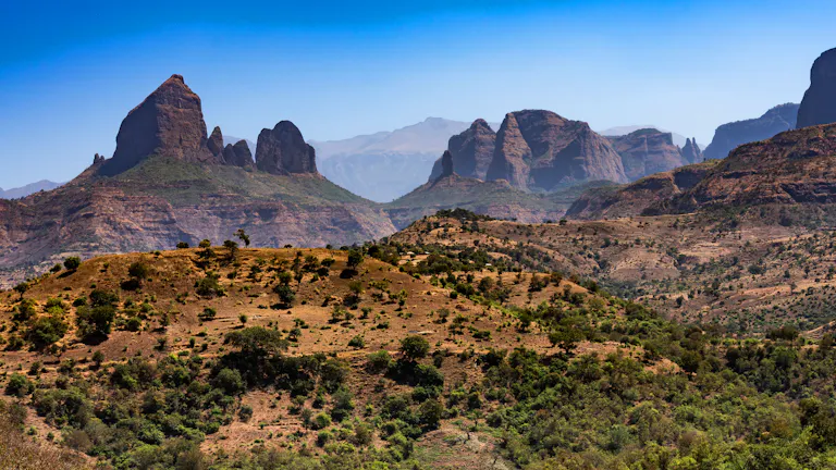 A mountain range in ethiopia.