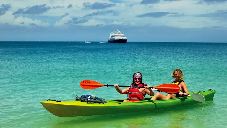 kayaking in the clear waters of Baja Mexico