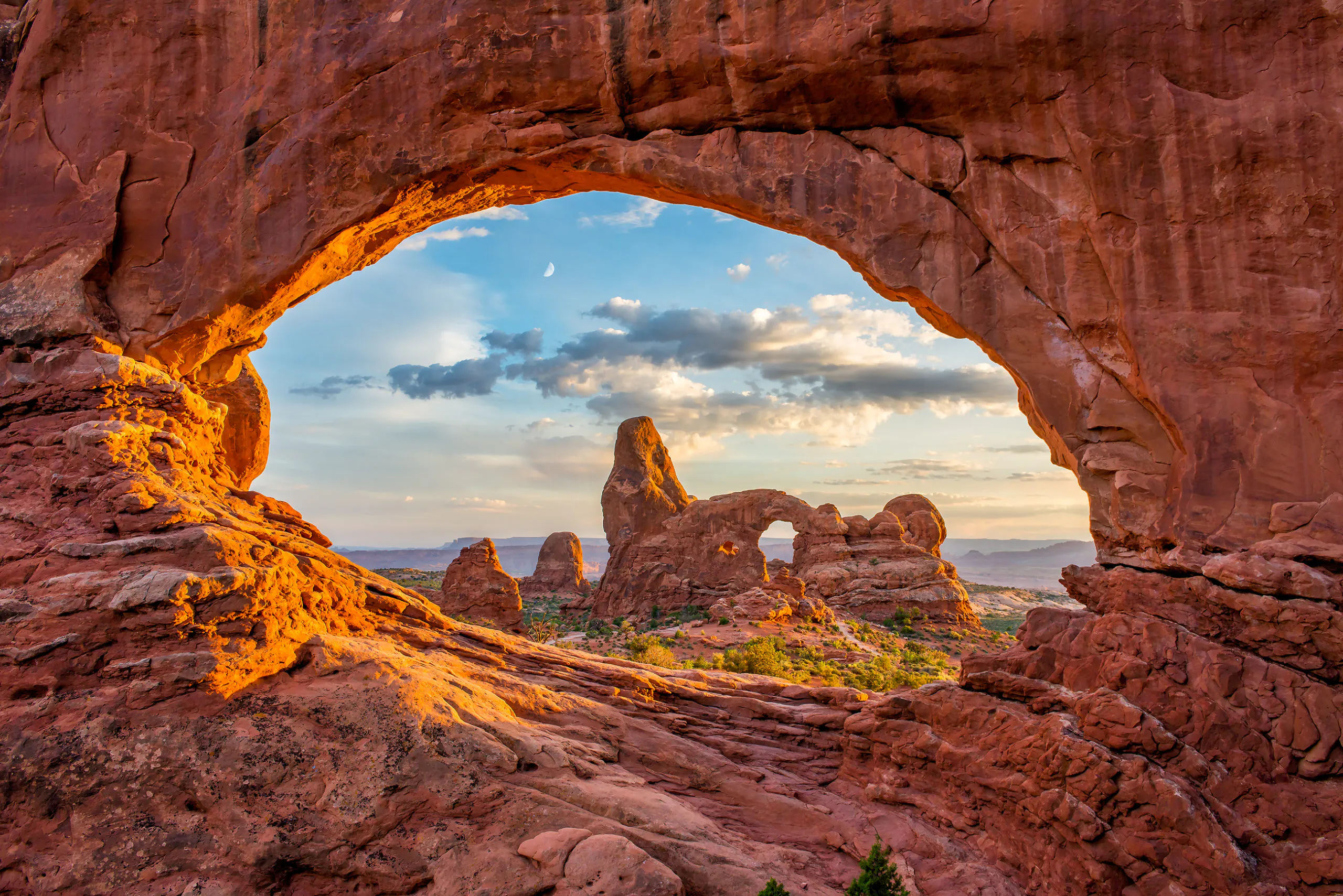 Turret Arch, Through the North Window, At Arches National Park