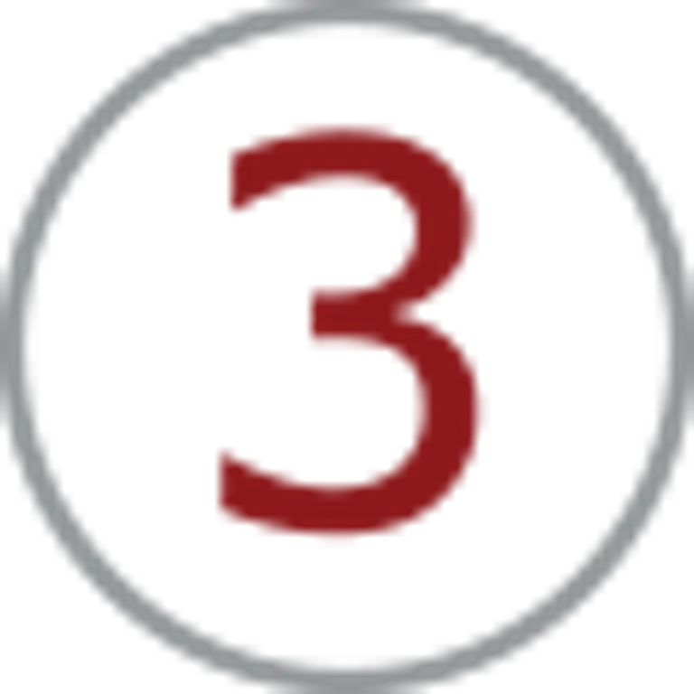 The number 3 in a circle on a black background.