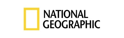 The national geographic logo on a white background.