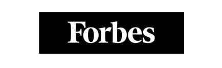 The forbes logo on a black background.