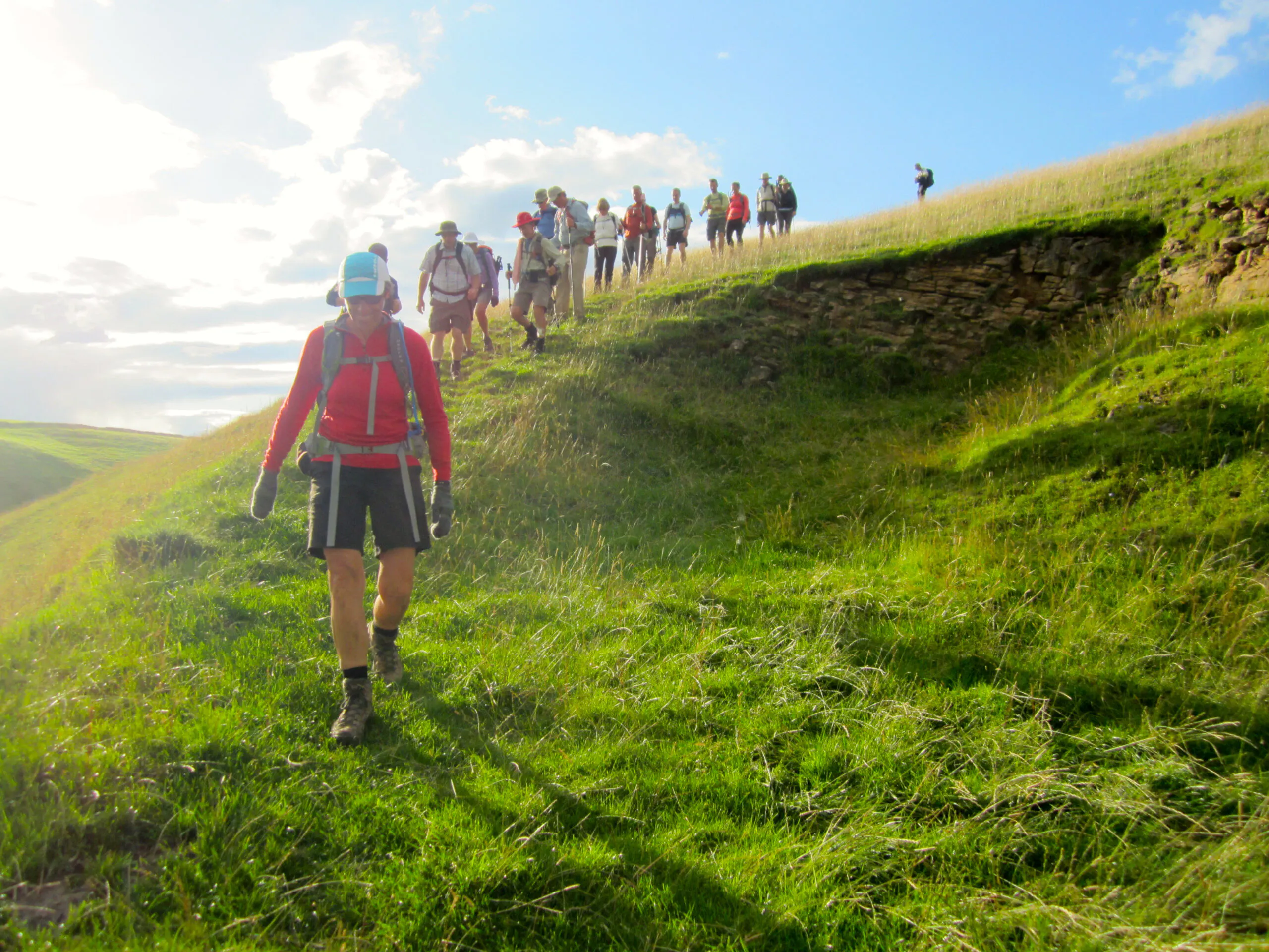England Coast to Coast trail with hikers 