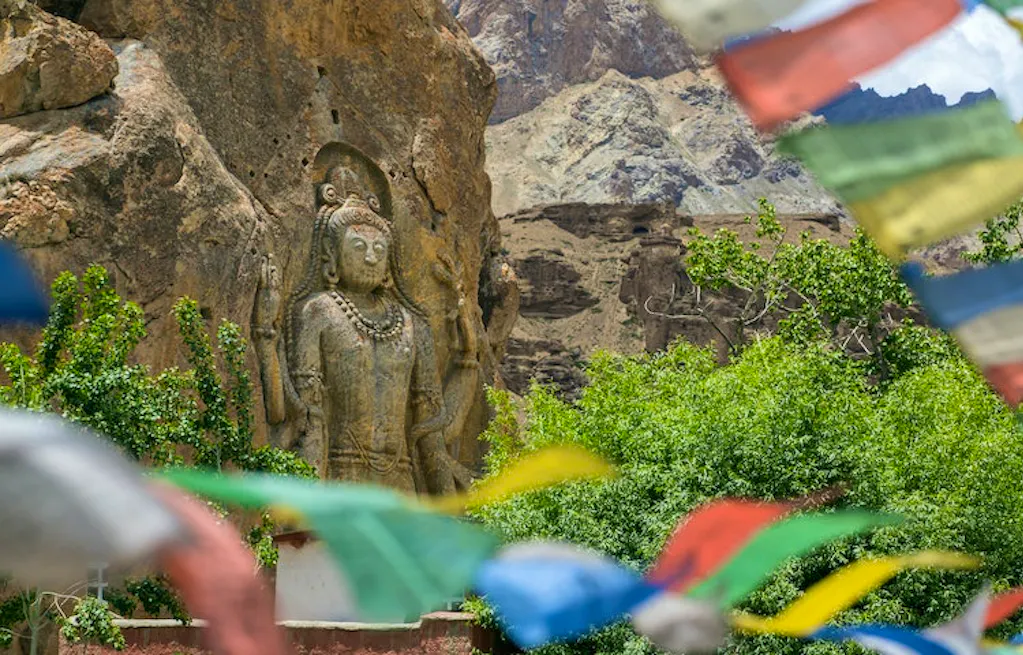 Buddhism monasteries near the Zanskar River