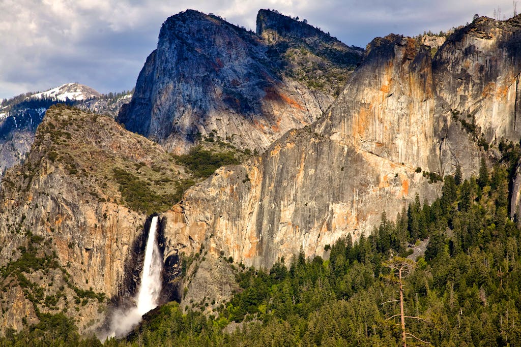 Bridalveil Falls for best waterfall views go to Yosemite National Park, CA