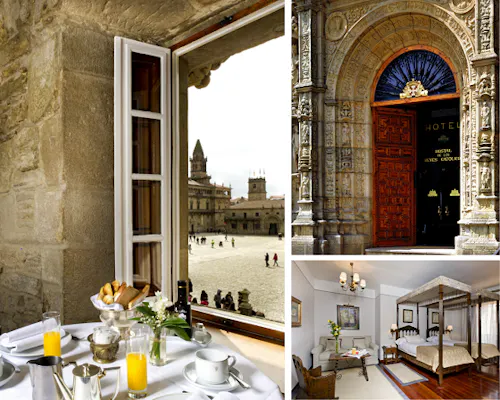 Parador de Compostella in Spain in El Camino de Santiago active adventure