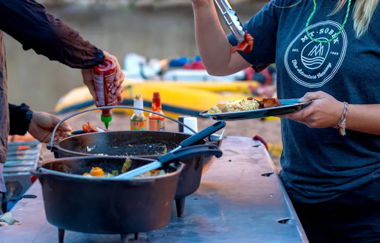 foodie adventure on the Cataract Canyon river