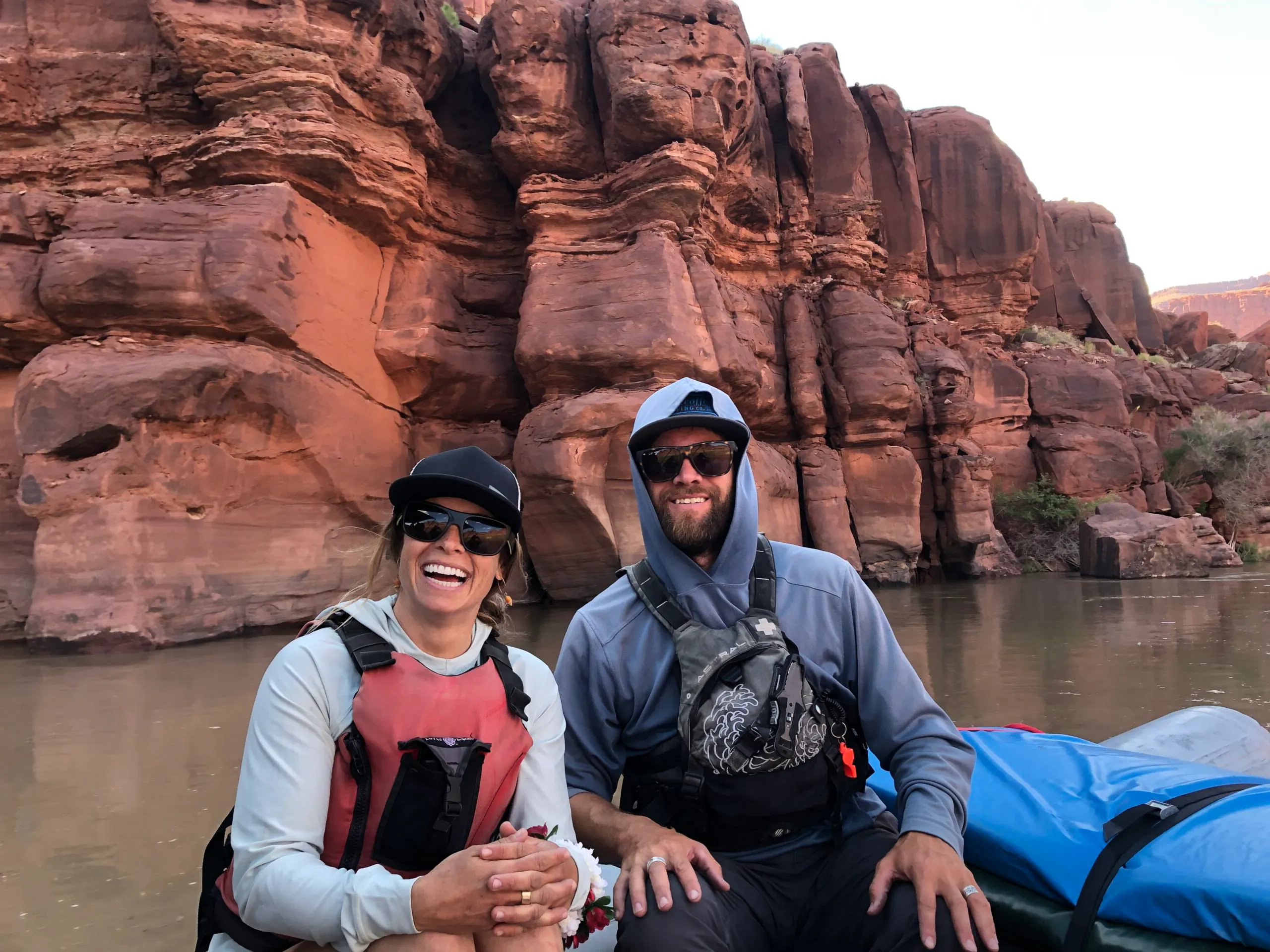 smiling group of travelers