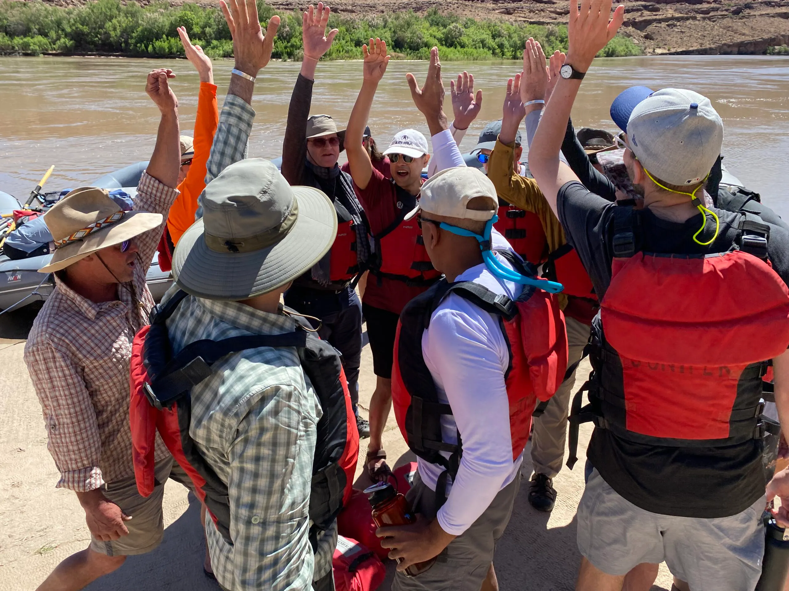 group adventure on the Cataract Canyon