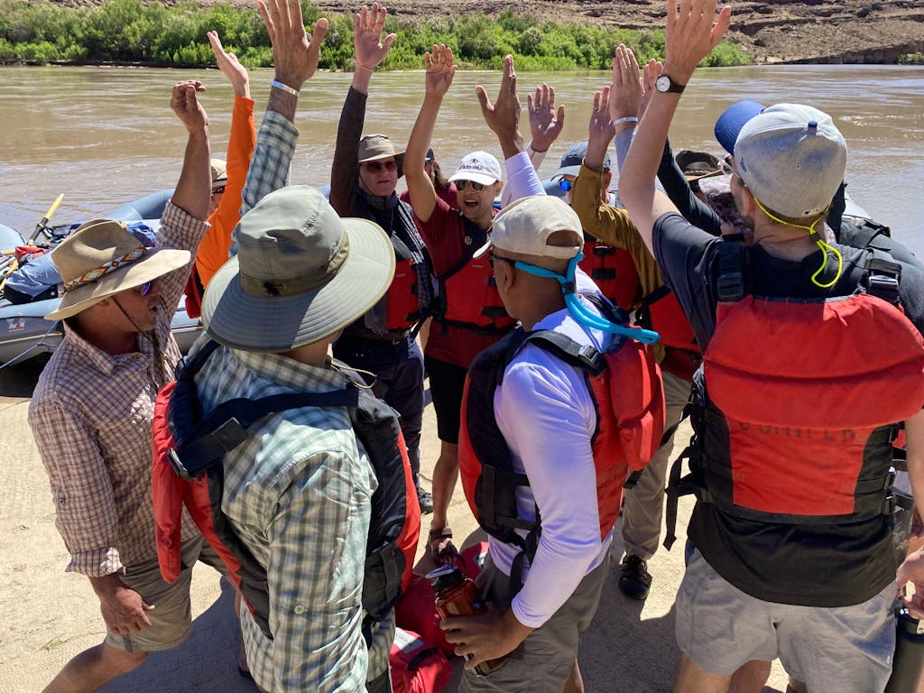 group adventure on the Cataract Canyon