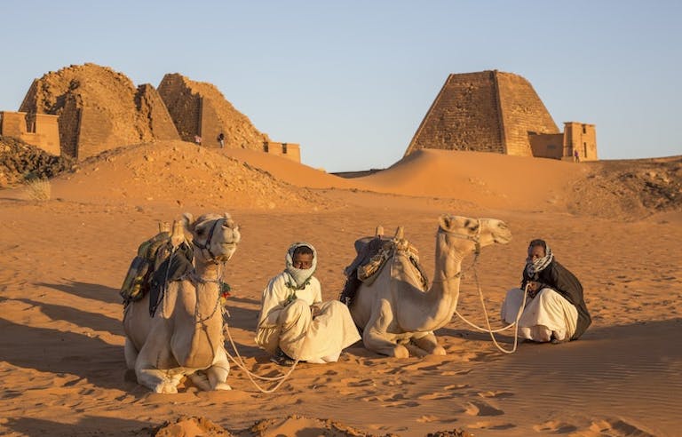 camel riding in sudan