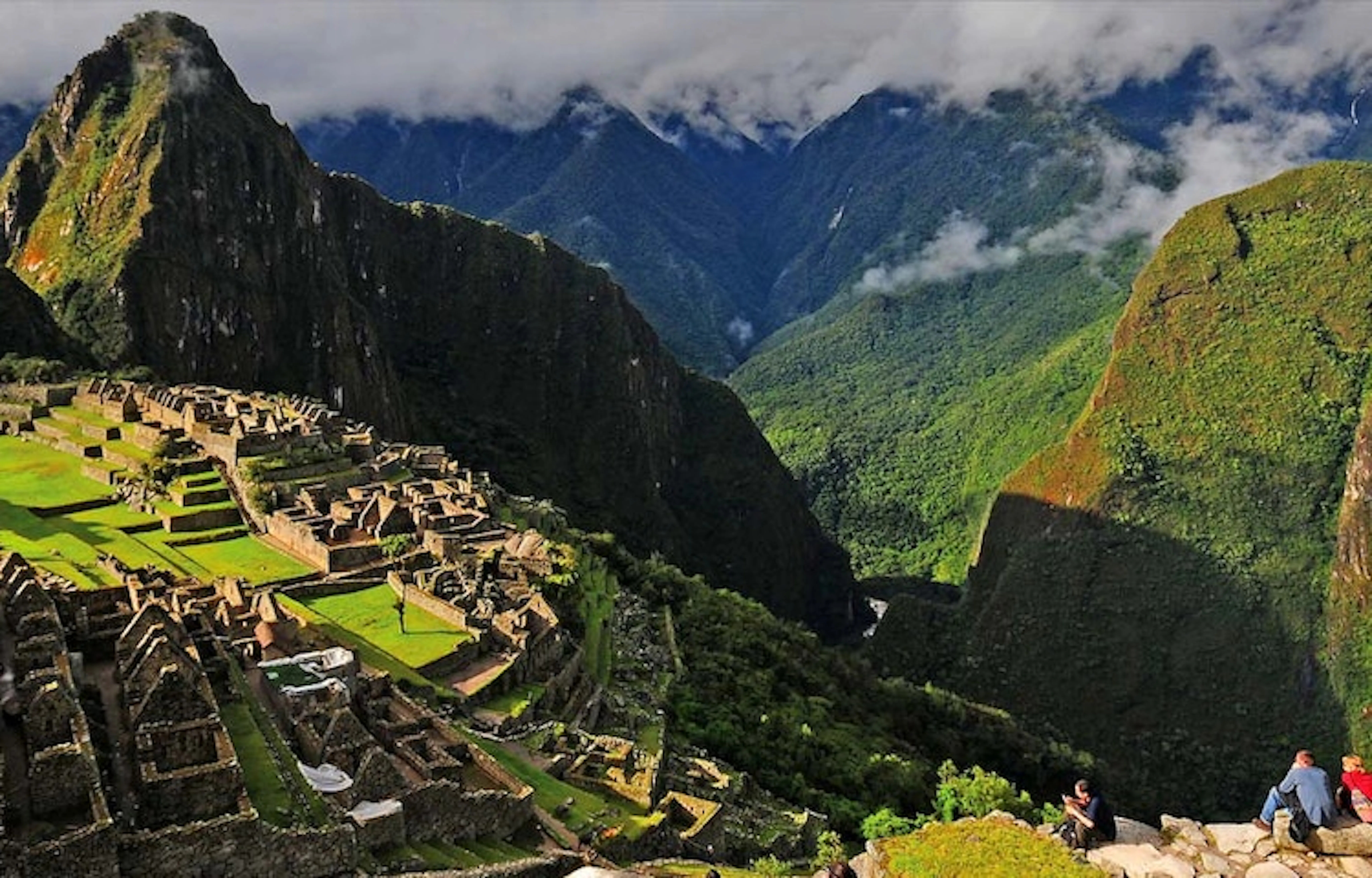 The ruins of machu picchu in peru.