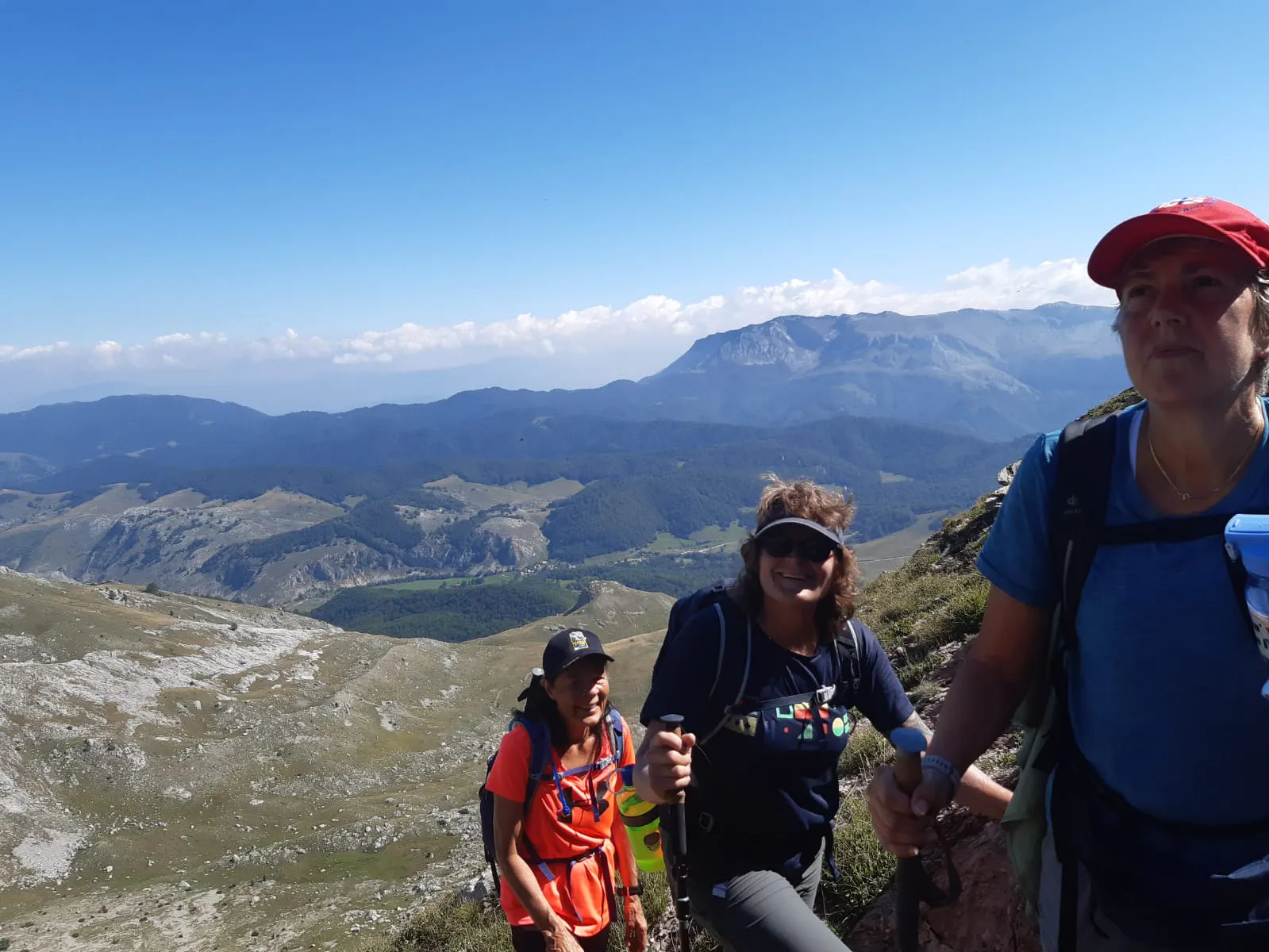 hiker women going on a big mountain 