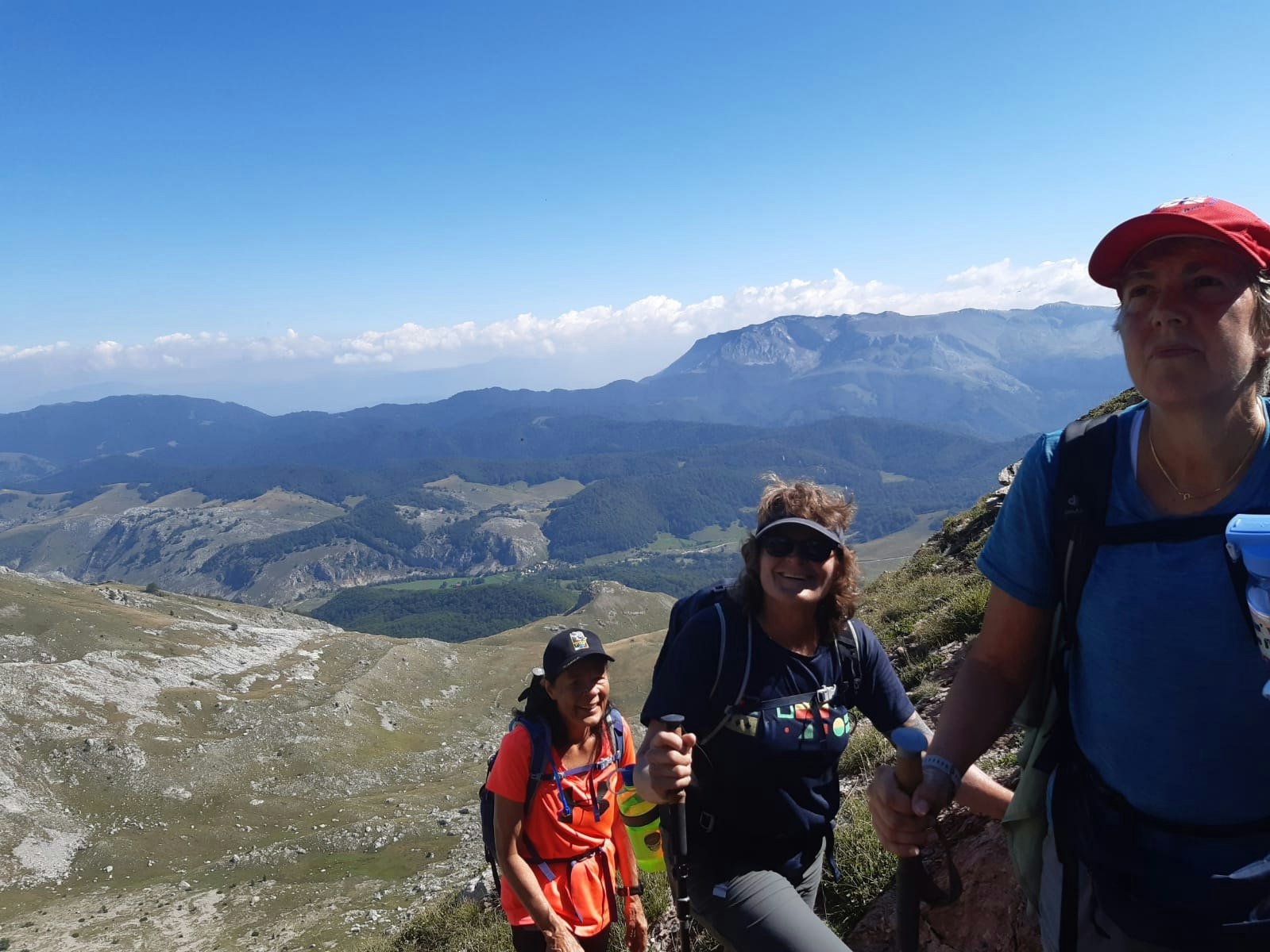 hiker women going on a big mountain