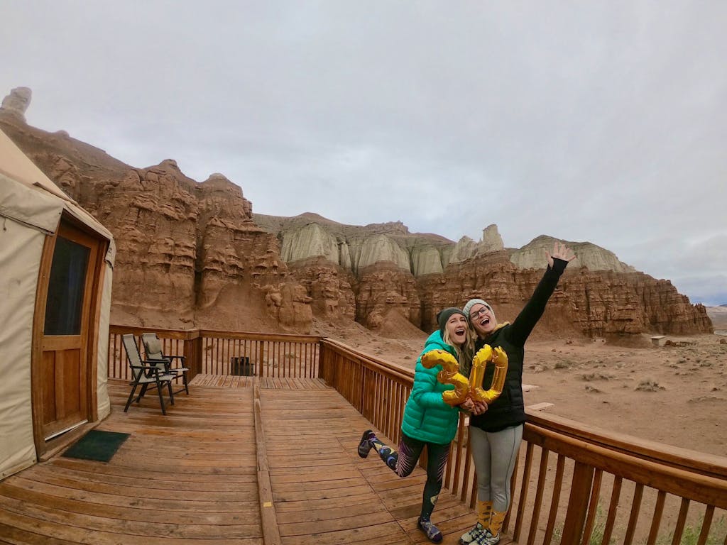 Hikers marveling at the hoodoos in Canyon Reef National Park