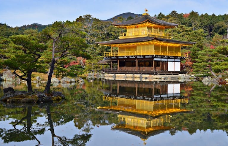 golden temple, UNESCO listed Kinkaku-ji in Kyoto, Japan