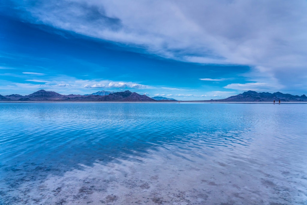 view of saltwater lake in Utah