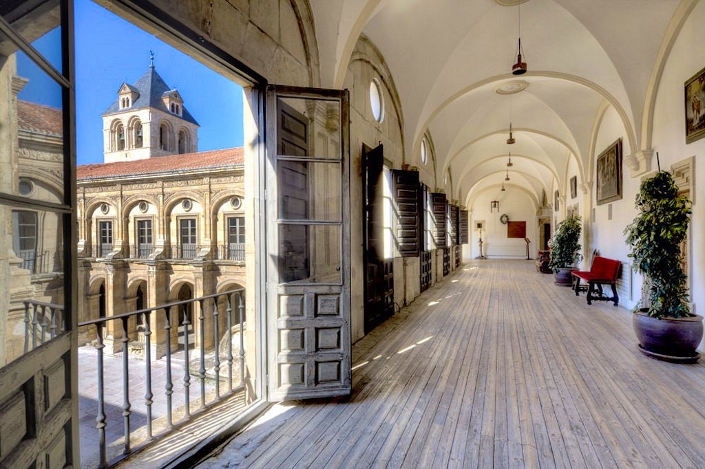 A hallway view of the Colegiata de san isidoro - a local gem in Leon