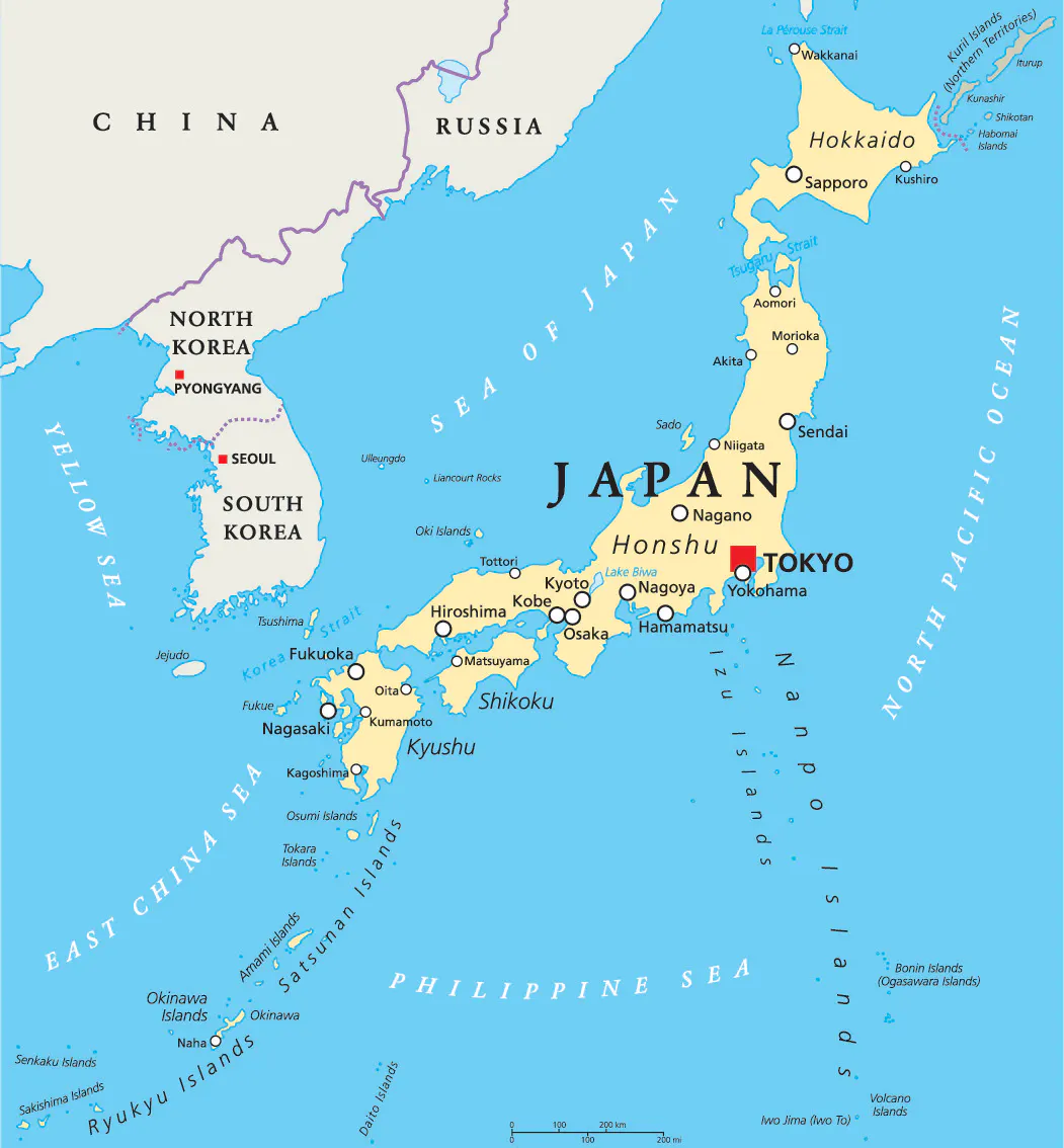 map of japan