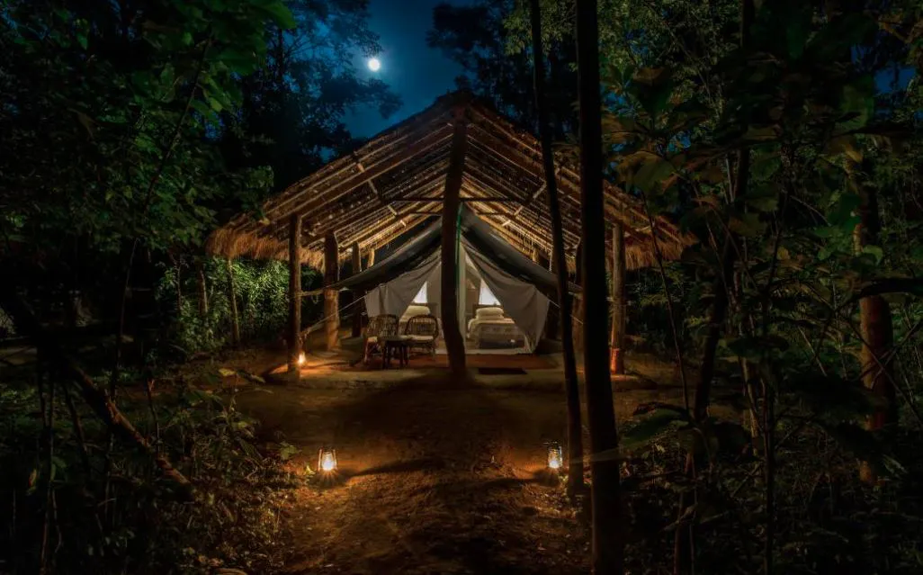 Jungle lodge called the Tharu Lodge is located in Nepal