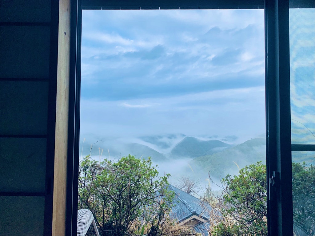 Views from a rustic lodge in Takahara - the Village in the Mist - in Japan 