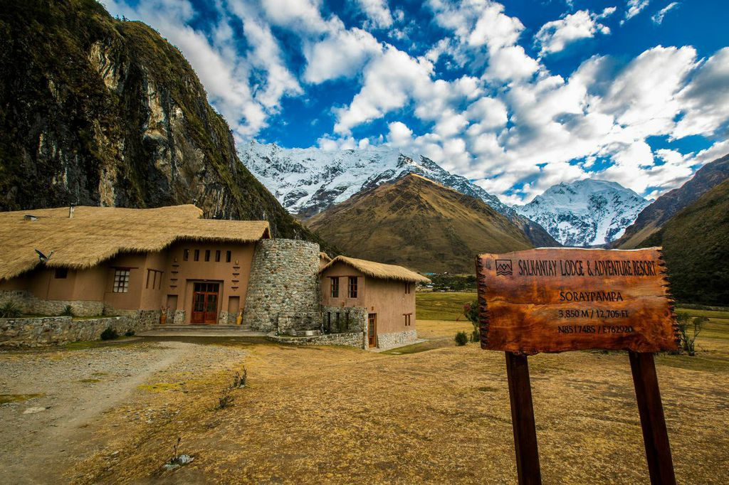 Exterior of Salkantay Lodge on the Salkantay Trail to Machu Picchu in Peru