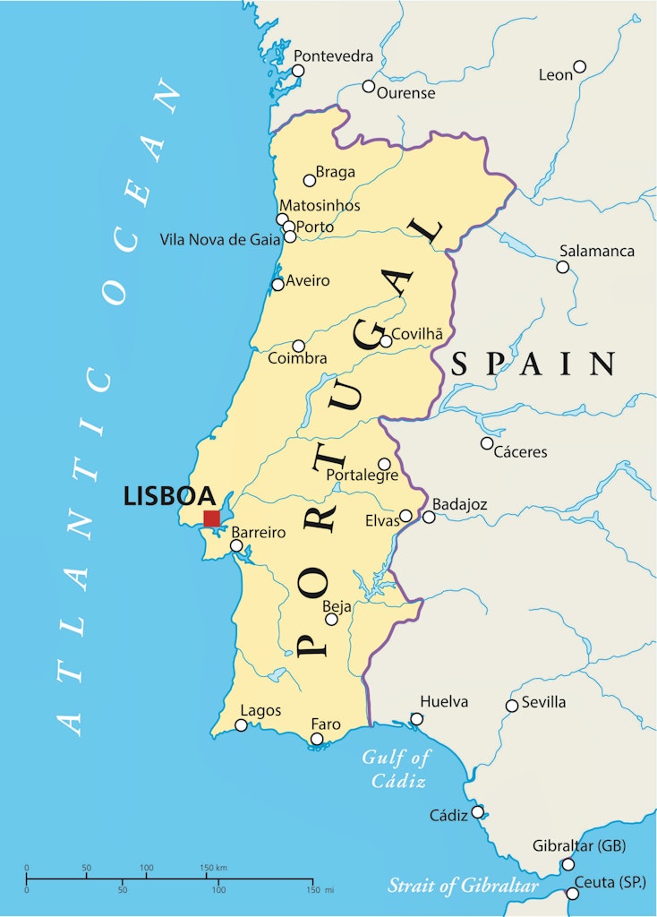 Map of portugal