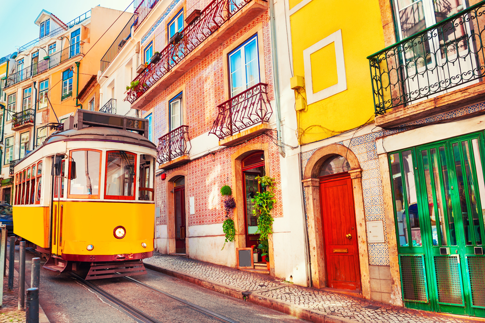 colorful town of Lisbon