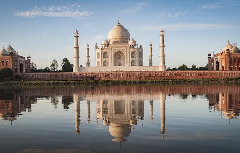 Tourists exploring one of India's religious historic gems, the Taj Mahal!