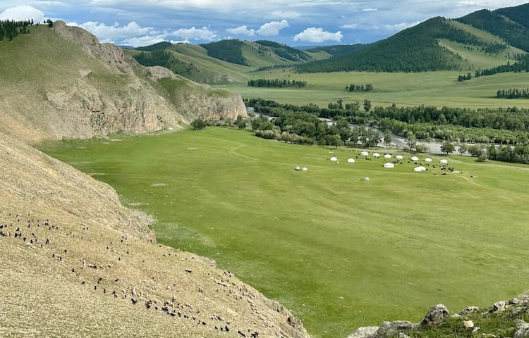 Orkhon Valley natural landscape in Mongolia, Asia