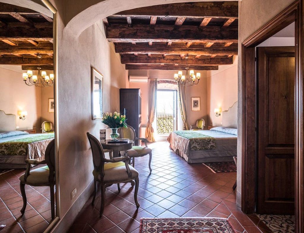 Enjoy an overnight stay with quality accommodations at the Palazzo Leopoldo Dimora Storica & Spa in Radda, Italy, Europe