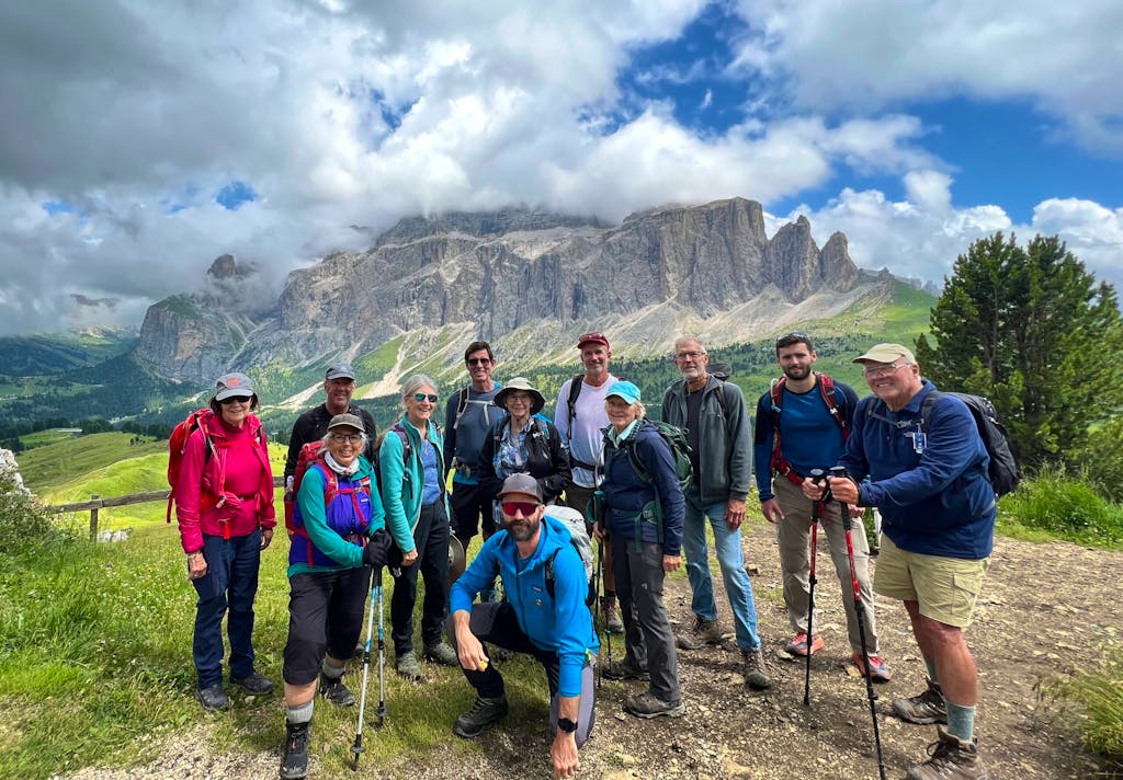 Group guided tour in the Dolomiti region in Europe