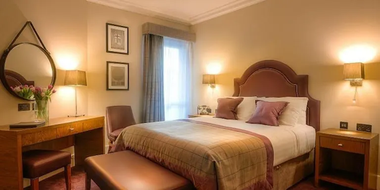 One of the standard bedrooms in Bishop's Gate Hotel in Ireland, Europe