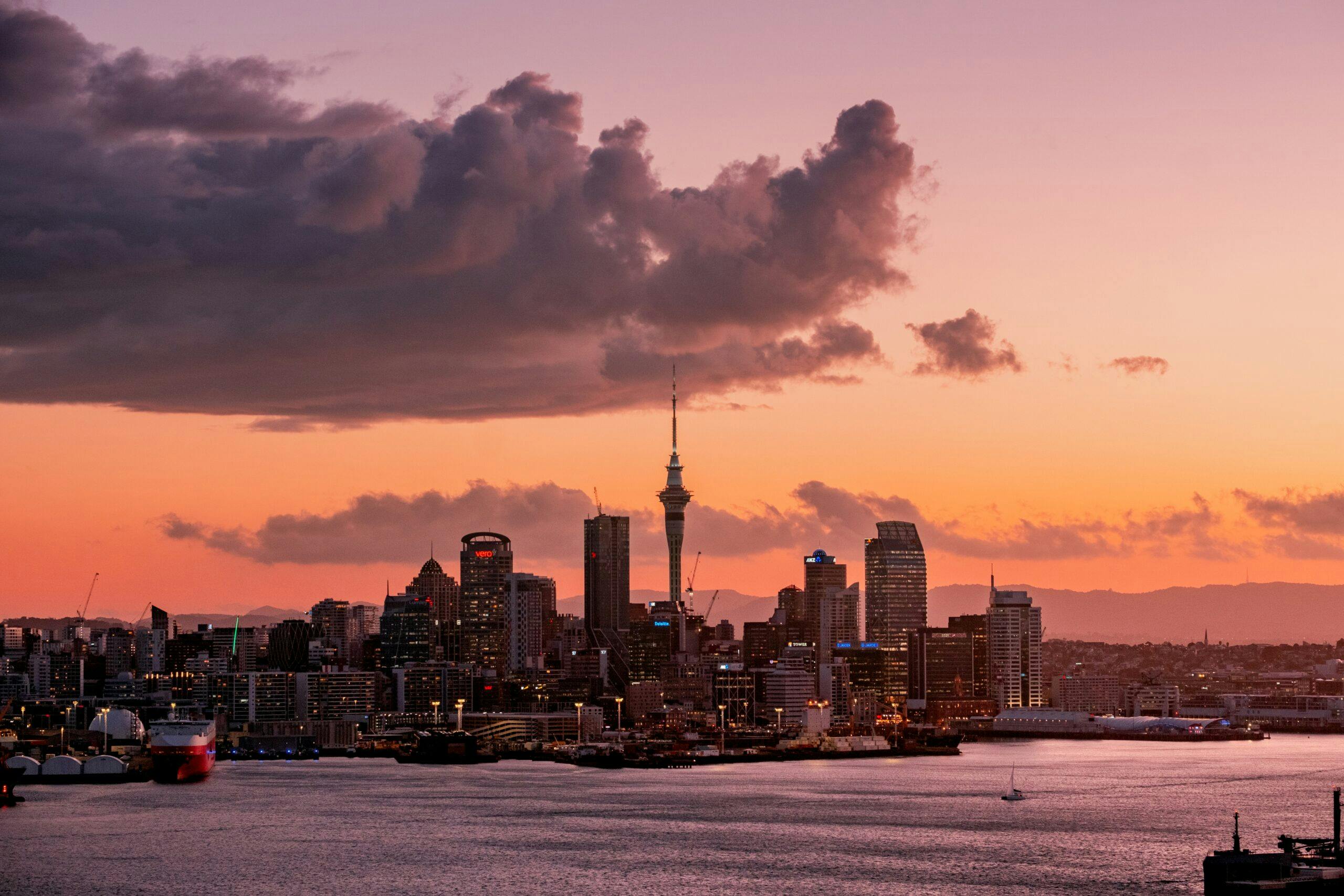 enjoy city skyline under cloudy sky during daytime in Auckland, New Zealand's North Island