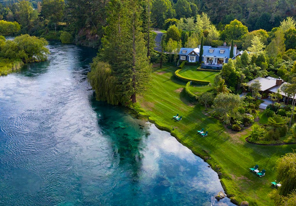 Huka Lodge in Taupo is one of the best luxury retreats to stay in New Zealand, Europe