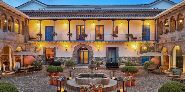 Stay at the luxury hotel Palacio del Inka, a 500 year old mansion in historic Cusco during your visit to Machu Picchu