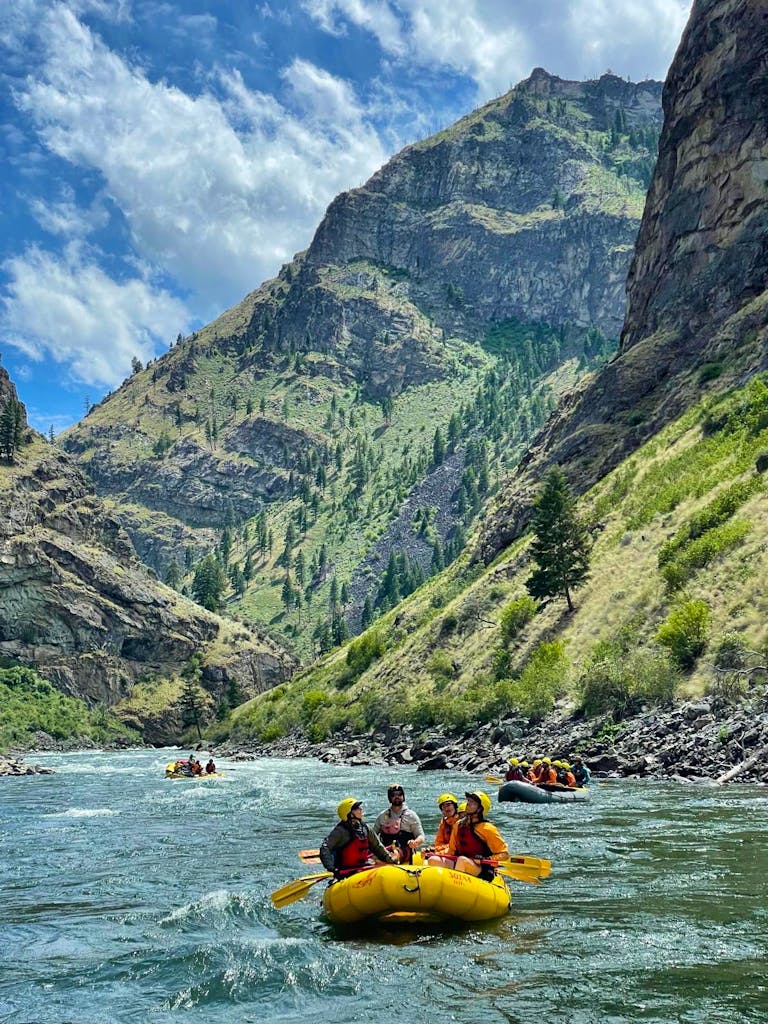 river rafting on the Middle Fork of the Salmon River in Idaho, USA