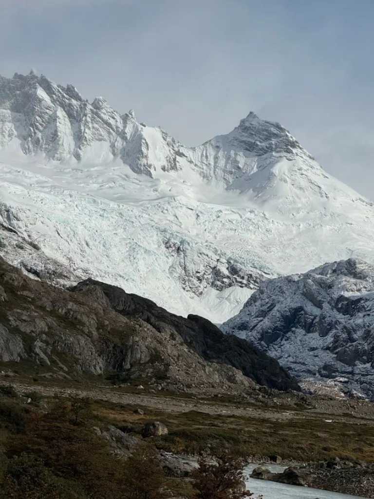 snowcapped mountains in Argentina in the autumntime