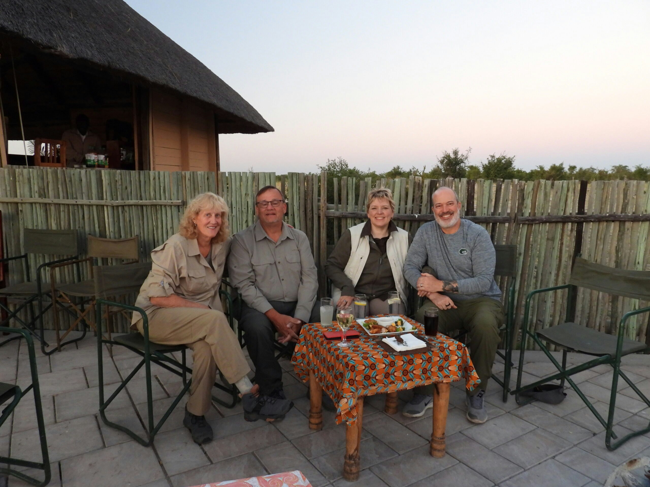 safari travelers at wilderness lodging near Hwange National Park