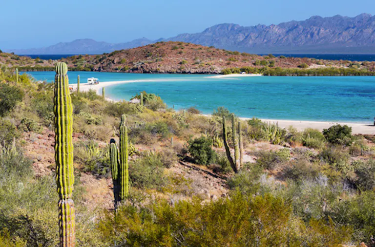 sunny winter getaway to Baja Sea of Cortez in Mexico in beach town of Todos Santos