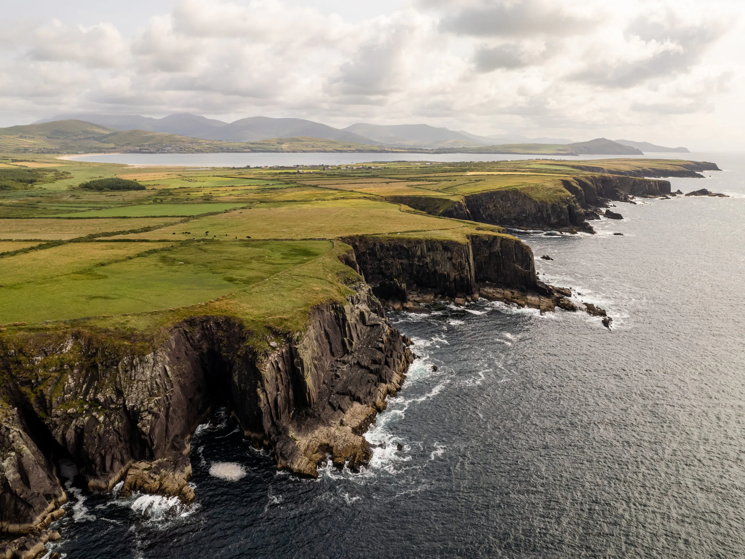 beautiful Wild Atlantic Way aerial view in Ireland, Europe