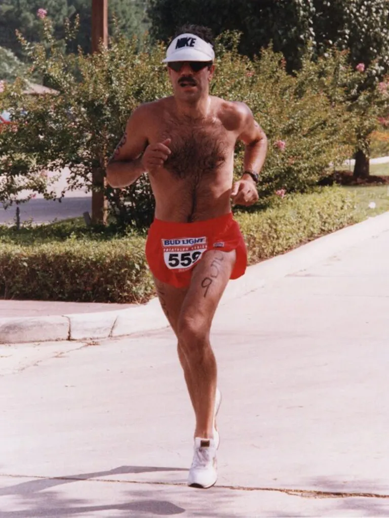 MT Sobek longtime traveler John Shively during a triathlon